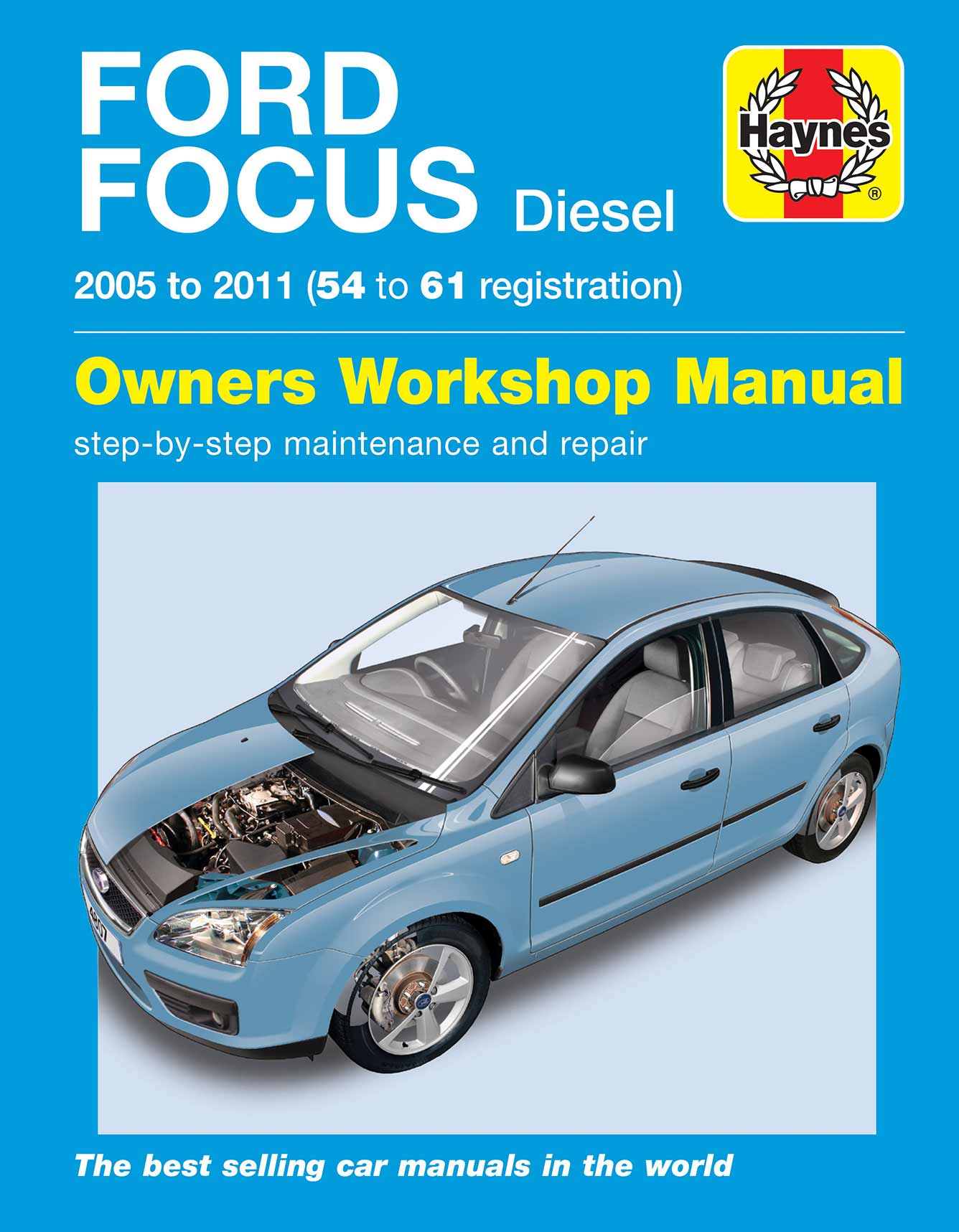 Ford Focus Diesel (2005-2011) 54 to 61 Haynes Repair Manual Printed Book Front Cover