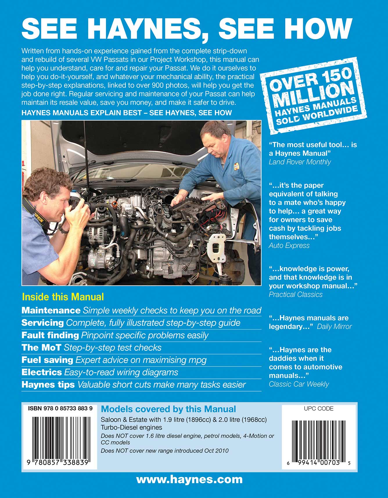 Volkswagen Passat Diesel (June 2005-2010) Haynes Repair Manual