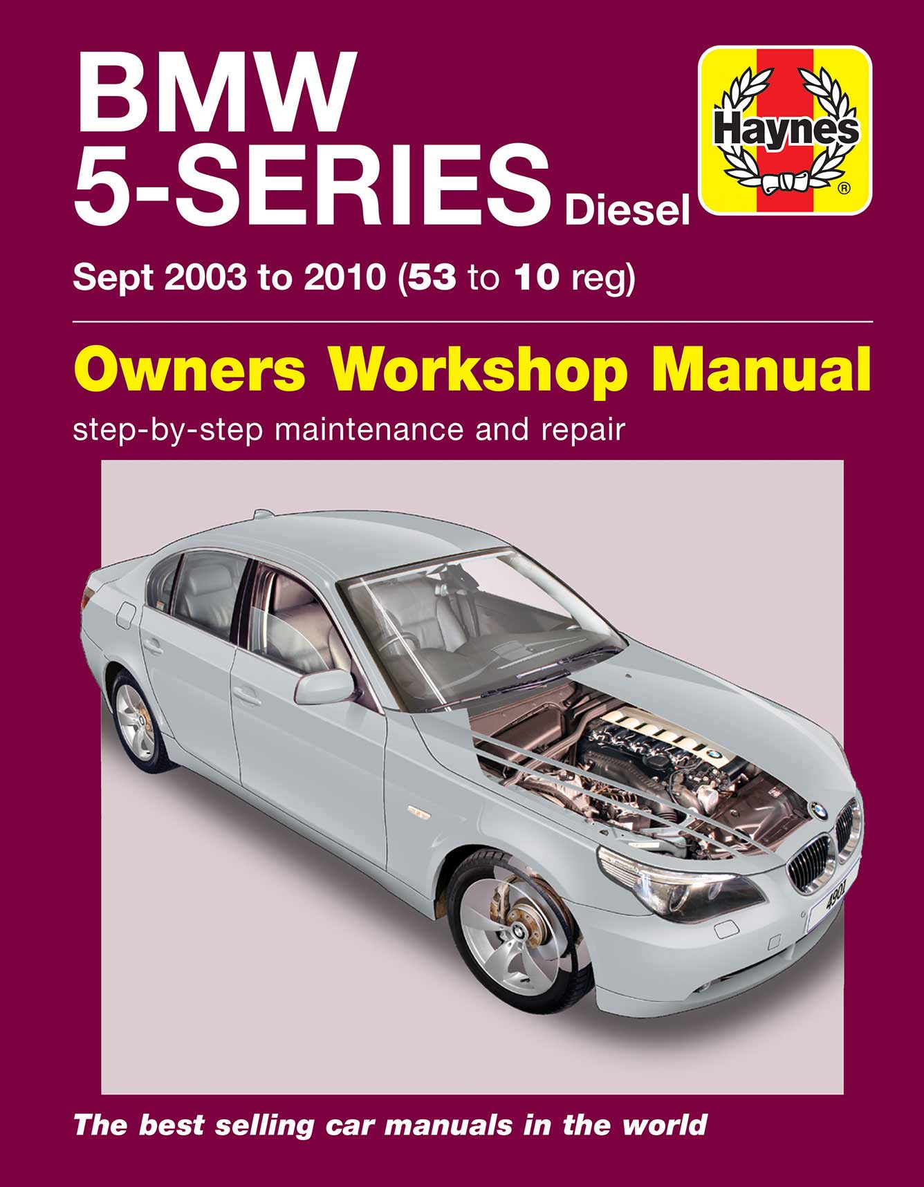 BMW 5 Series Diesel (Sept 2003-2010) Haynes Repair Manual Printed Book Front Cover