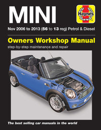 MINI Petrol & Diesel (Nov 2006-2013) Haynes Repair Manual Printed Book Front Cover