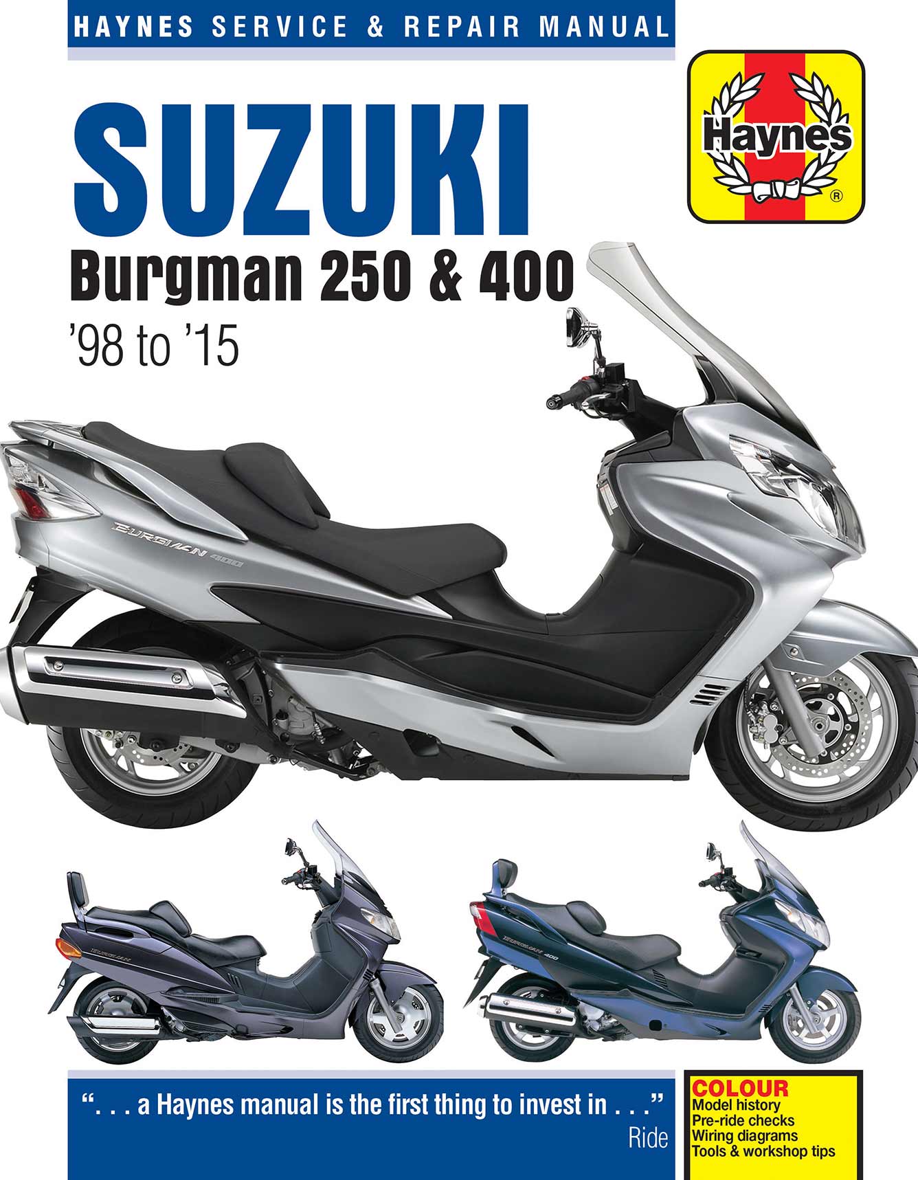 Suzuki Burgman 250 & 400 (1998-2015) Haynes Repair Manual