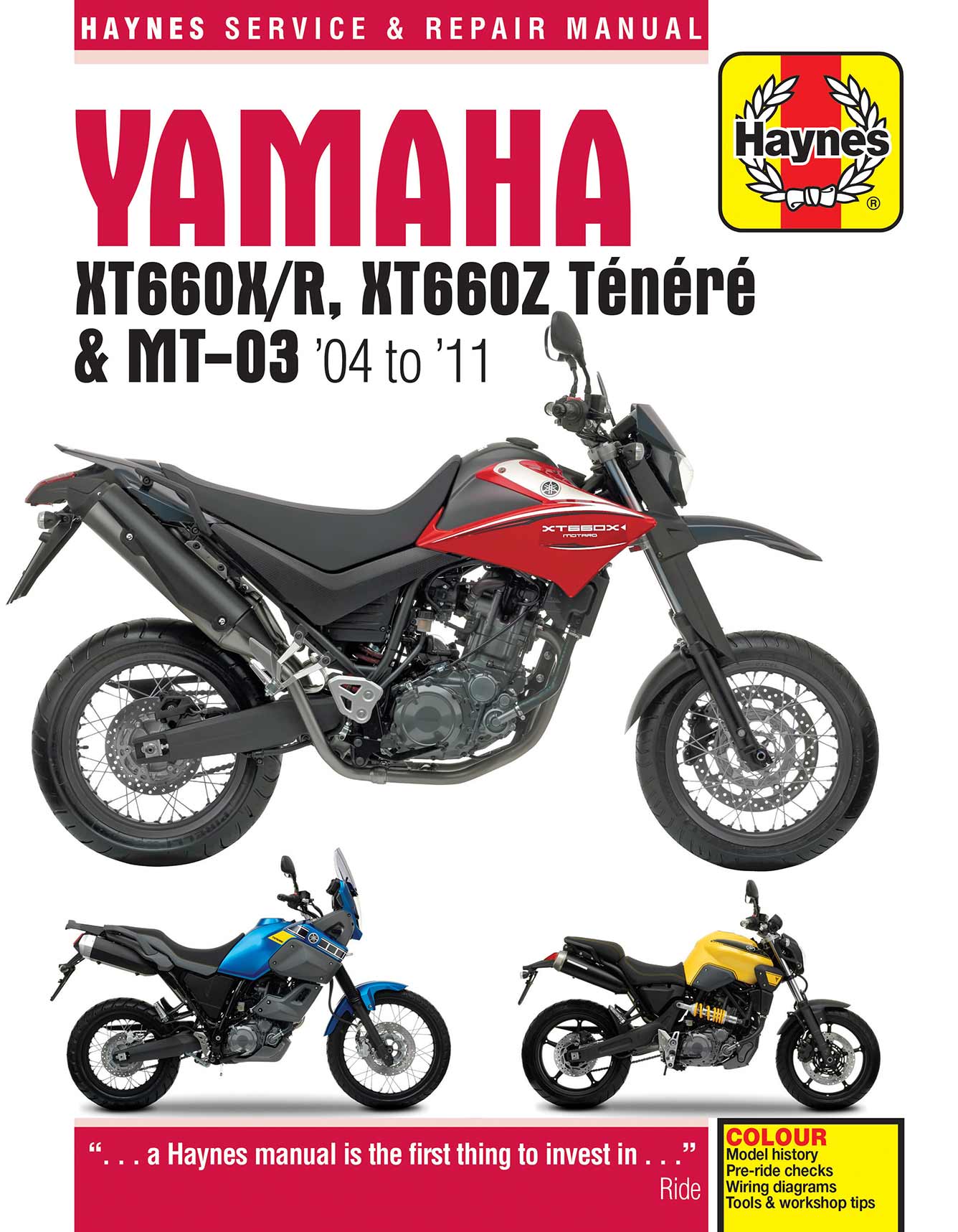 Yamaha XT660 & MT-03 (2004-2011) Haynes Repair Manual