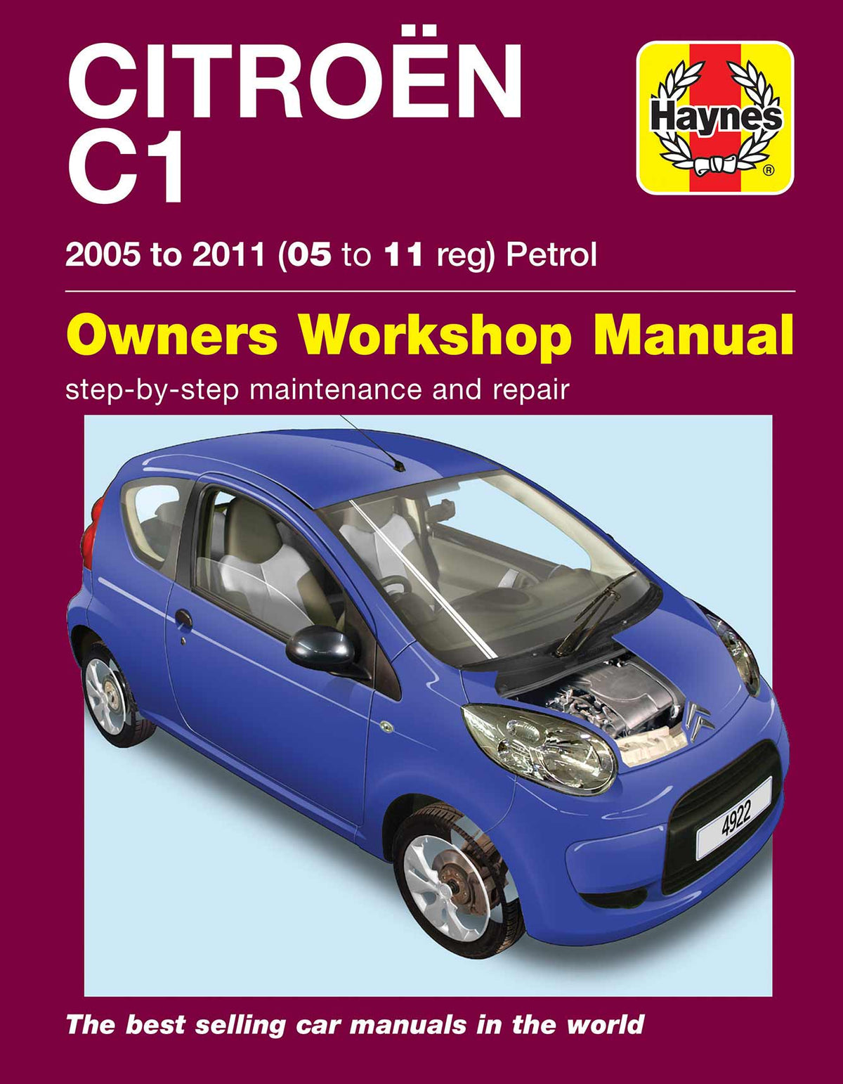 Citroen C1 Petrol (2005-2011) Haynes Repair Manual Printed Book Front Cover