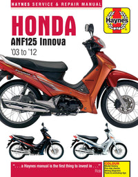 Honda ANF125 Innova Scooter (2003-2012) Haynes Repair Manual Printed Book Front Cover