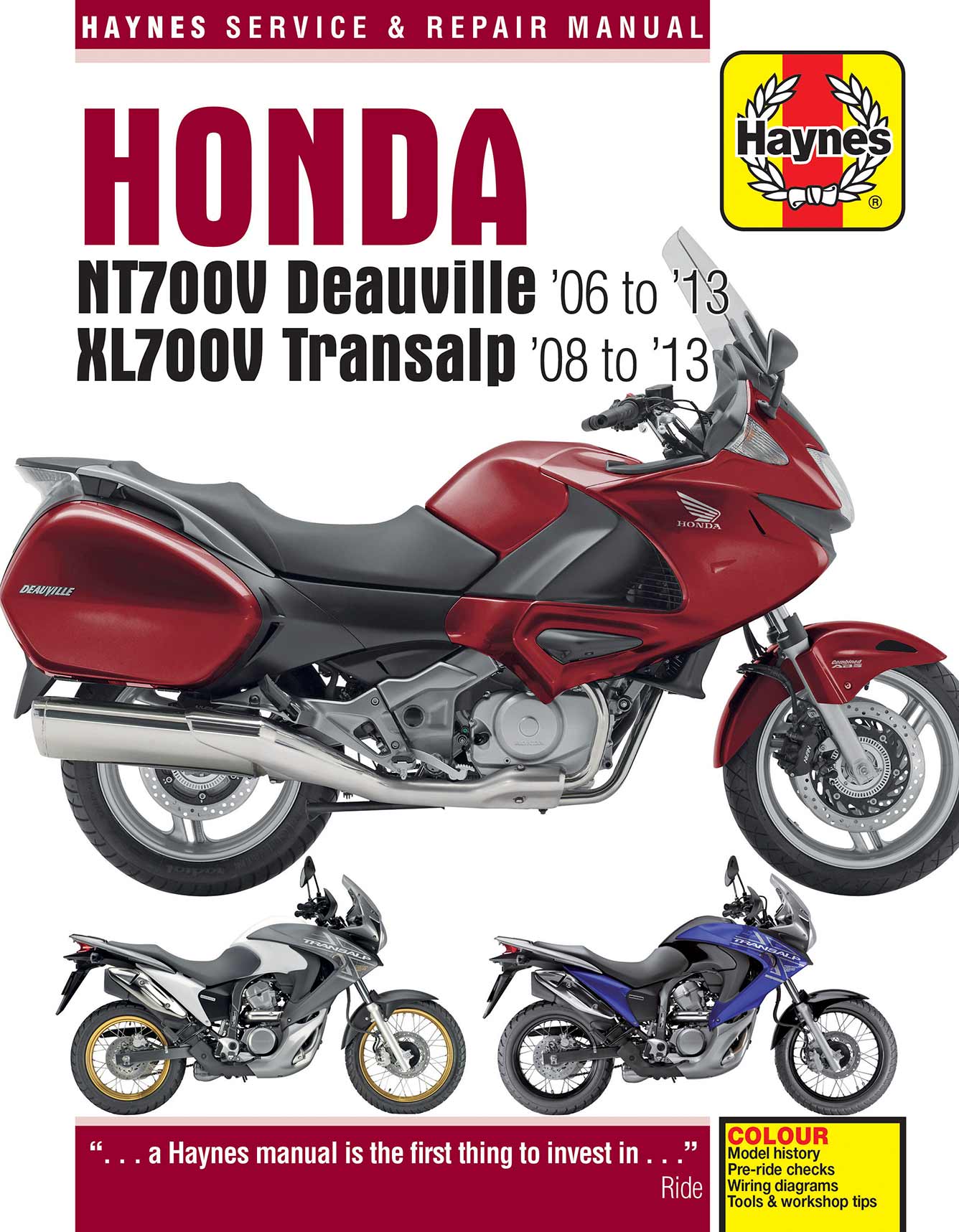 Honda NT700V Deauville & XL700V Transalp (2006-2013) Haynes Repair Manual