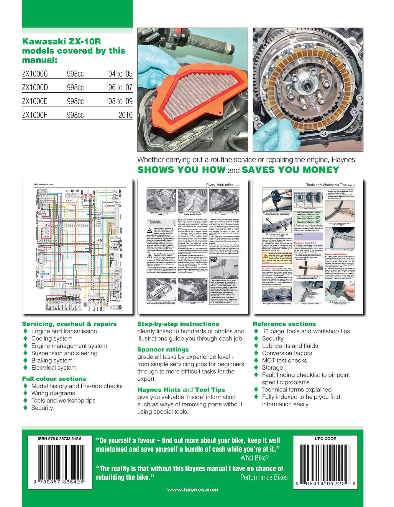 Kawasaki Ninja ZX-10R (2004-2010) Haynes Repair Manual – Haynes Kawasaki Ninja ZX-10R (2004-2010) Haynes Repair Manual – Haynes