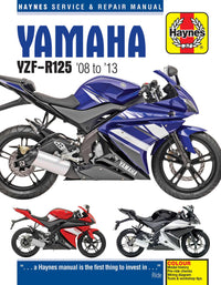 Yamaha YZF-R125 (2008-2011) Haynes Repair Manual Printed Book Front Cover