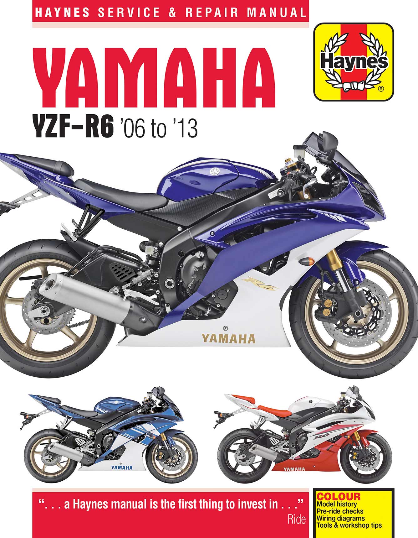 Yamaha YZF-R6 (2006-2013) Haynes Repair Manual Printed Book Front Cover