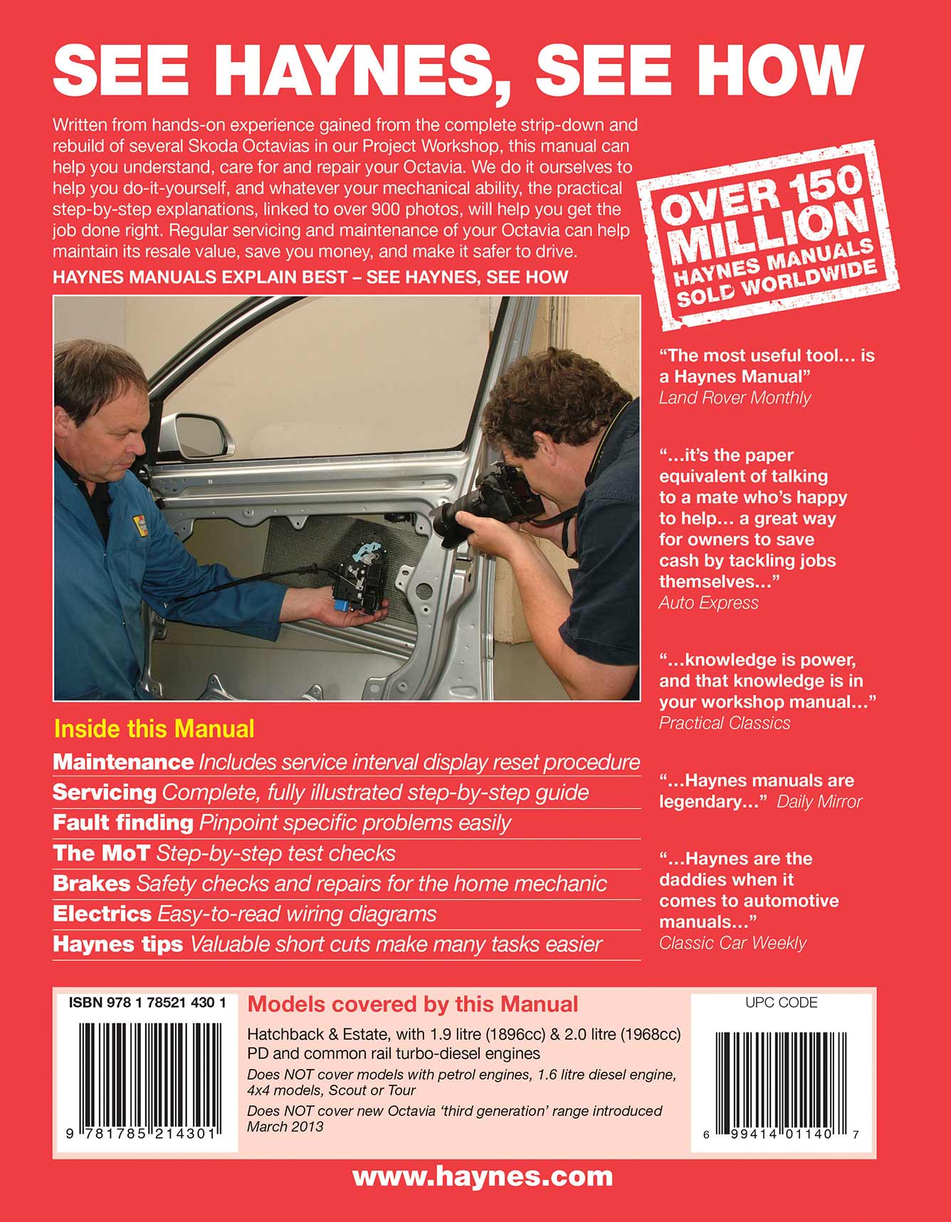 Skoda Octavia Diesel (May 2004-Mar 2013) Haynes Repair Manual