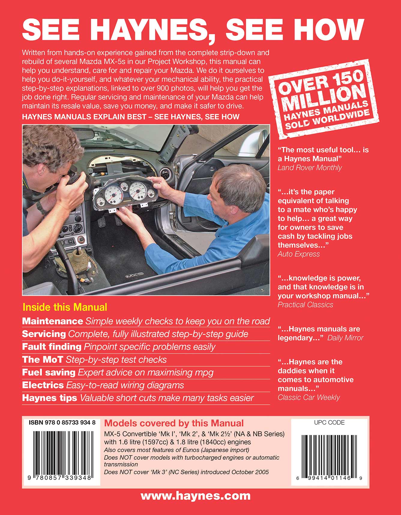 Mazda MX-5 (1989-2005) Haynes Repair Manual