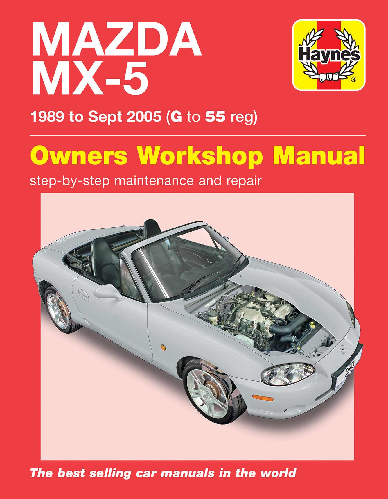 Mazda MX-5 (1989-2005) Haynes Repair Manual Printed Book Front Cover