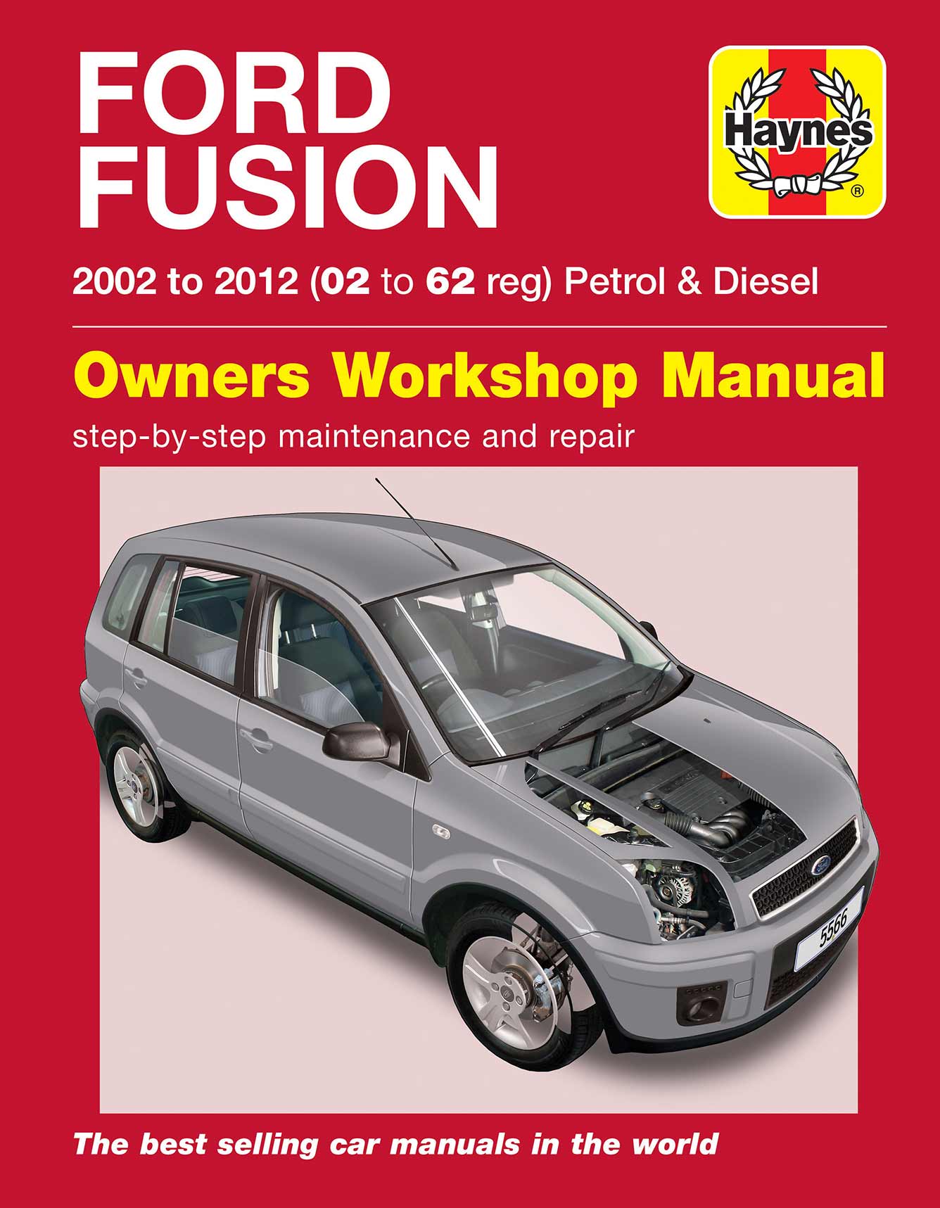 Ford Fusion Petrol & Diesel (2002-2012) Haynes Repair Manual Printed Book Front Cover