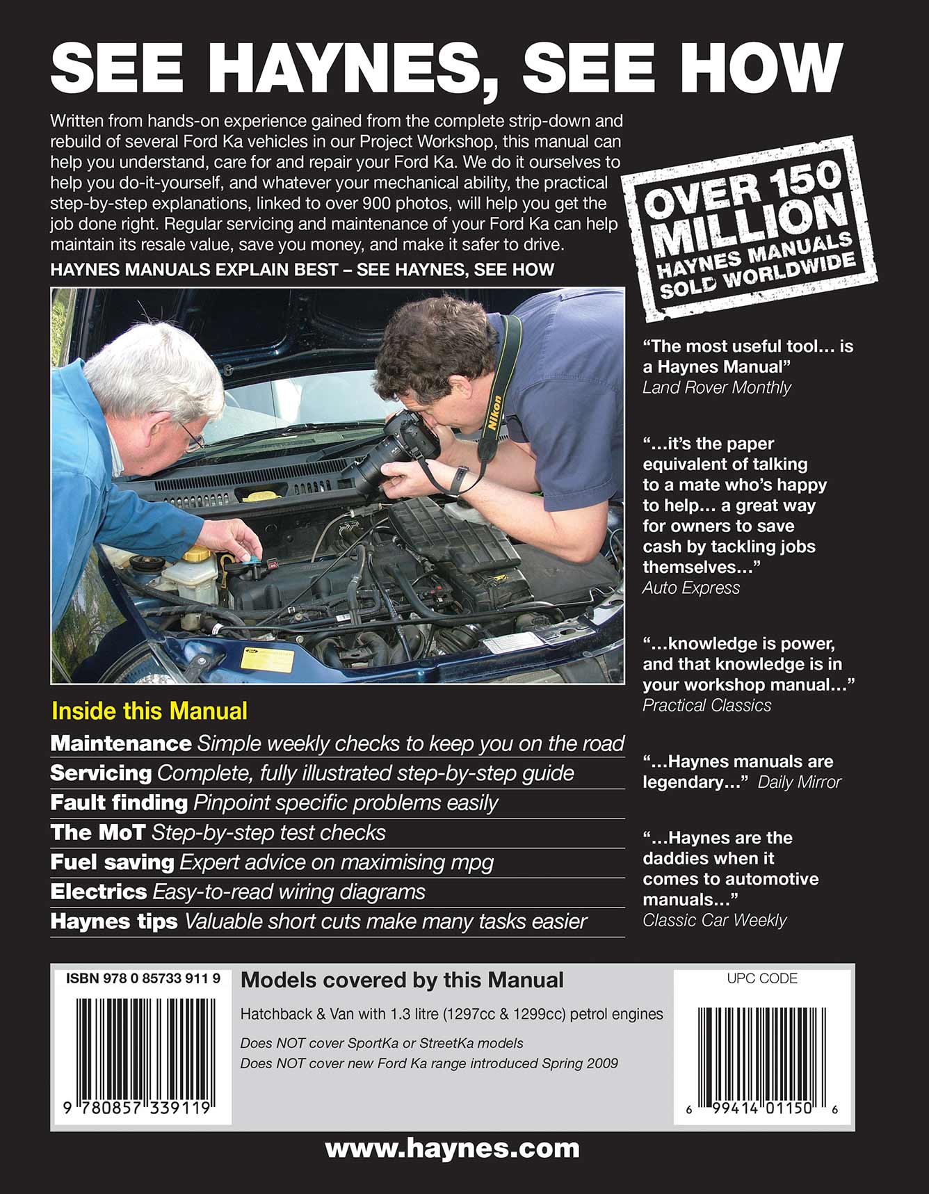 Ford Ka (1996-2008) Haynes Repair Manual