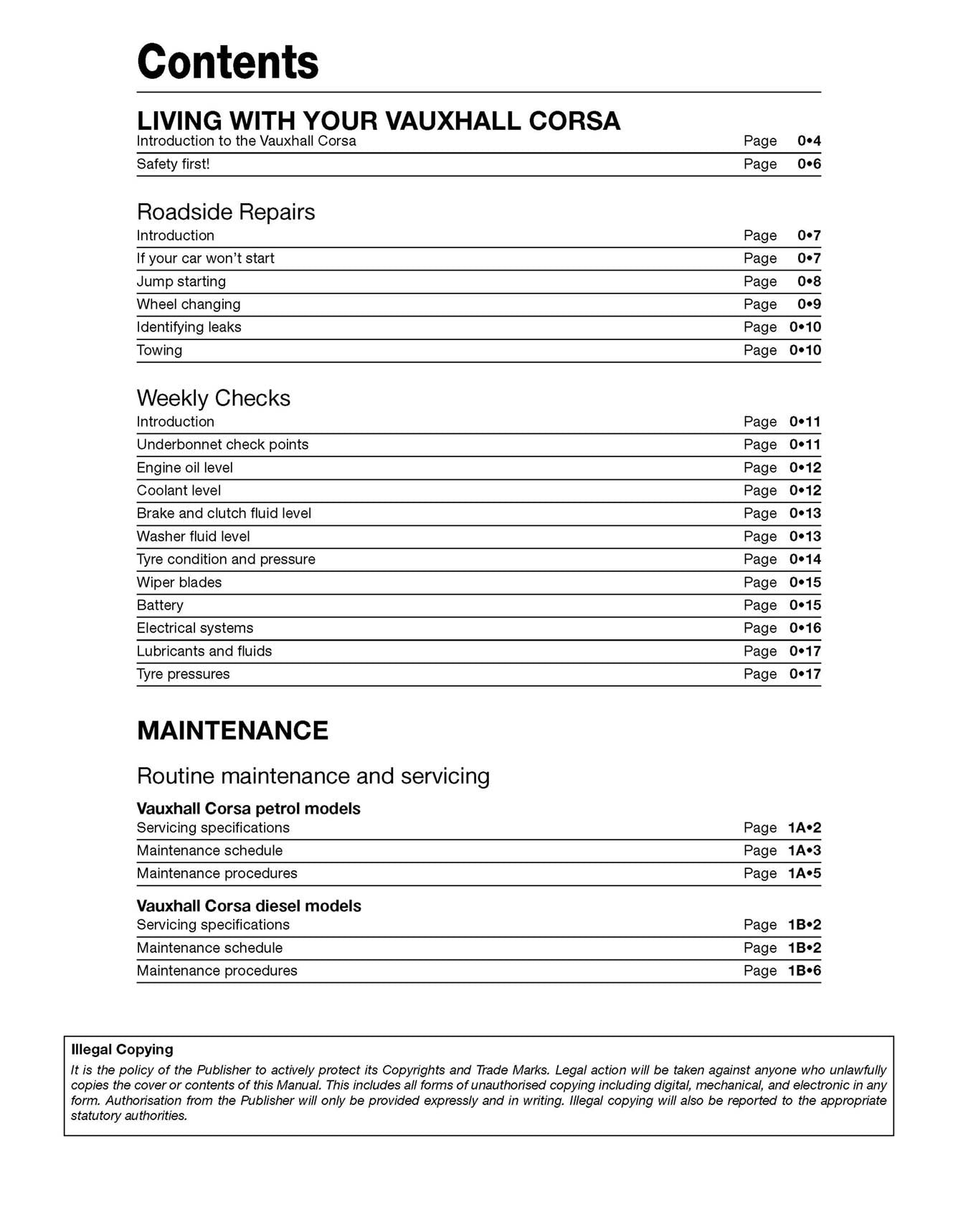 Vauxhall/Opel Corsa Petrol & Diesel (Oct 2000-Aug 2006) Haynes Repair Manual