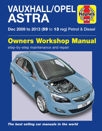 Vauxhall/Opel Astra (Dec 2009-2013) Haynes Repair Manual Printed Book Front Cover
