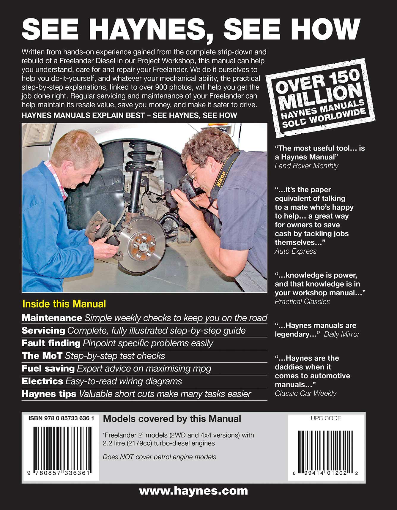 Land Rover Freelander (Nov 2006-2014) Haynes Repair Manual