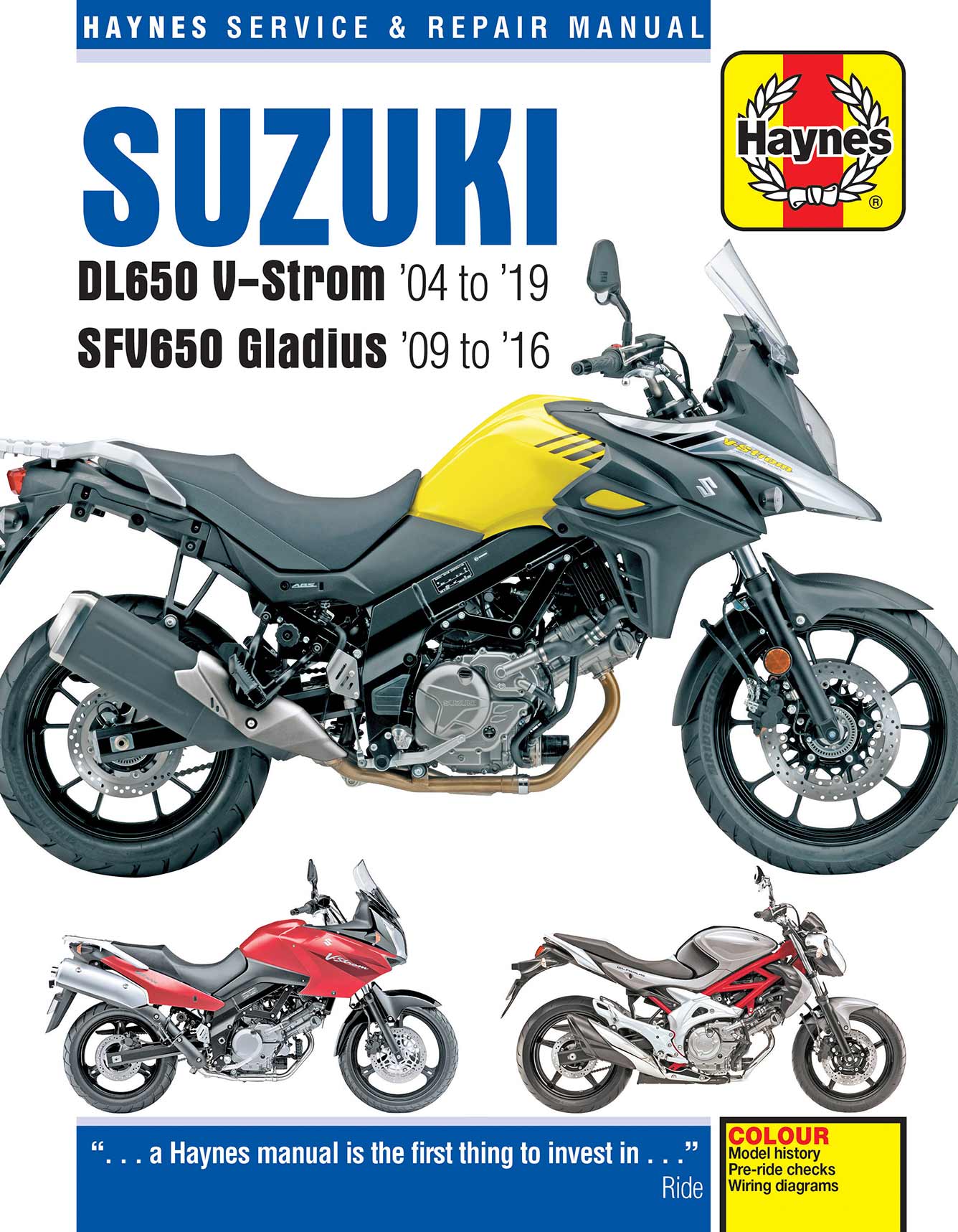 Suzuki DL650 V-Strom & SFV650 Gladius (2004-2019) Haynes Repair Manual