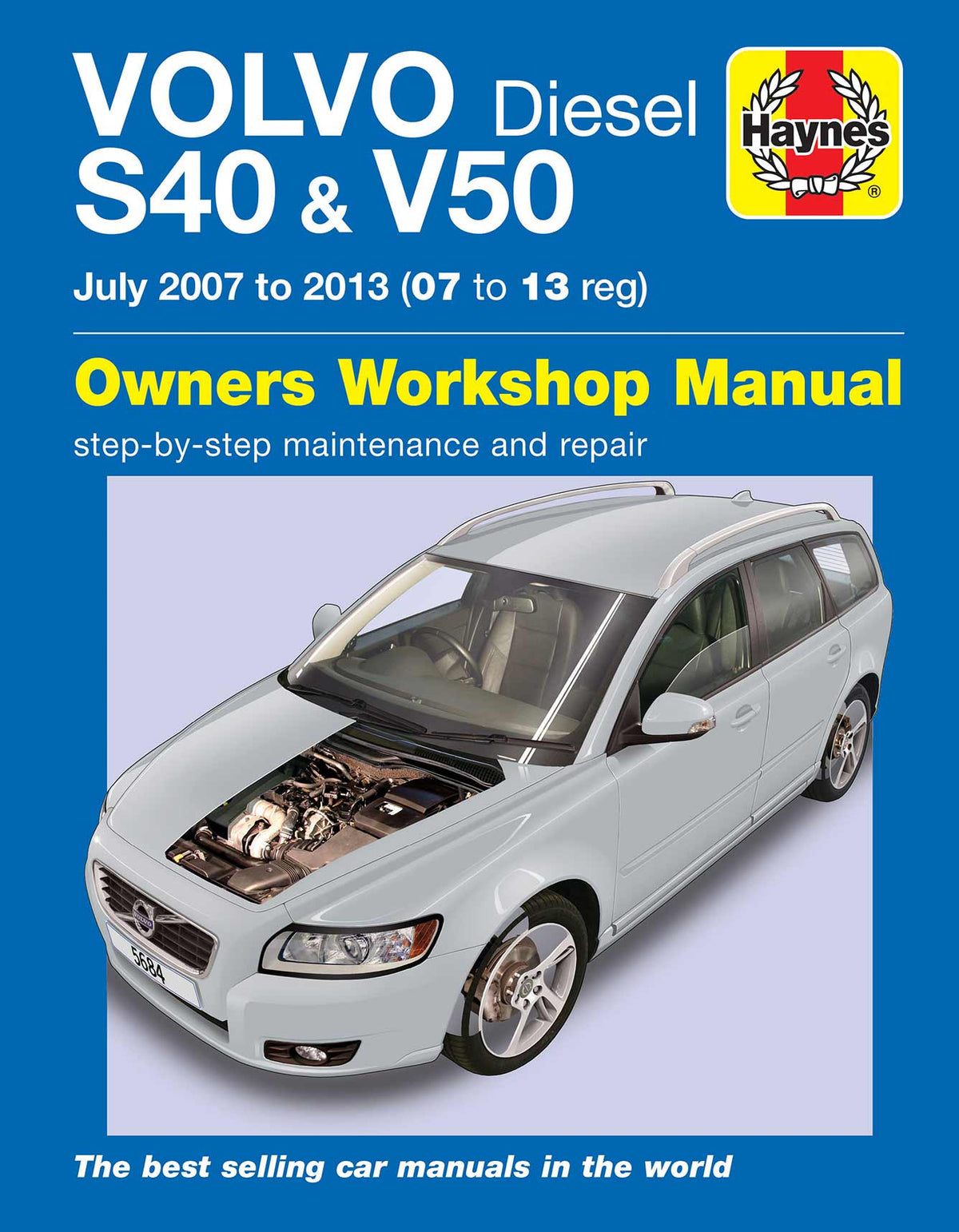 Volvo S40 & V50 Diesel (2007-2013) Haynes Repair Manual Printed Book Front Cover