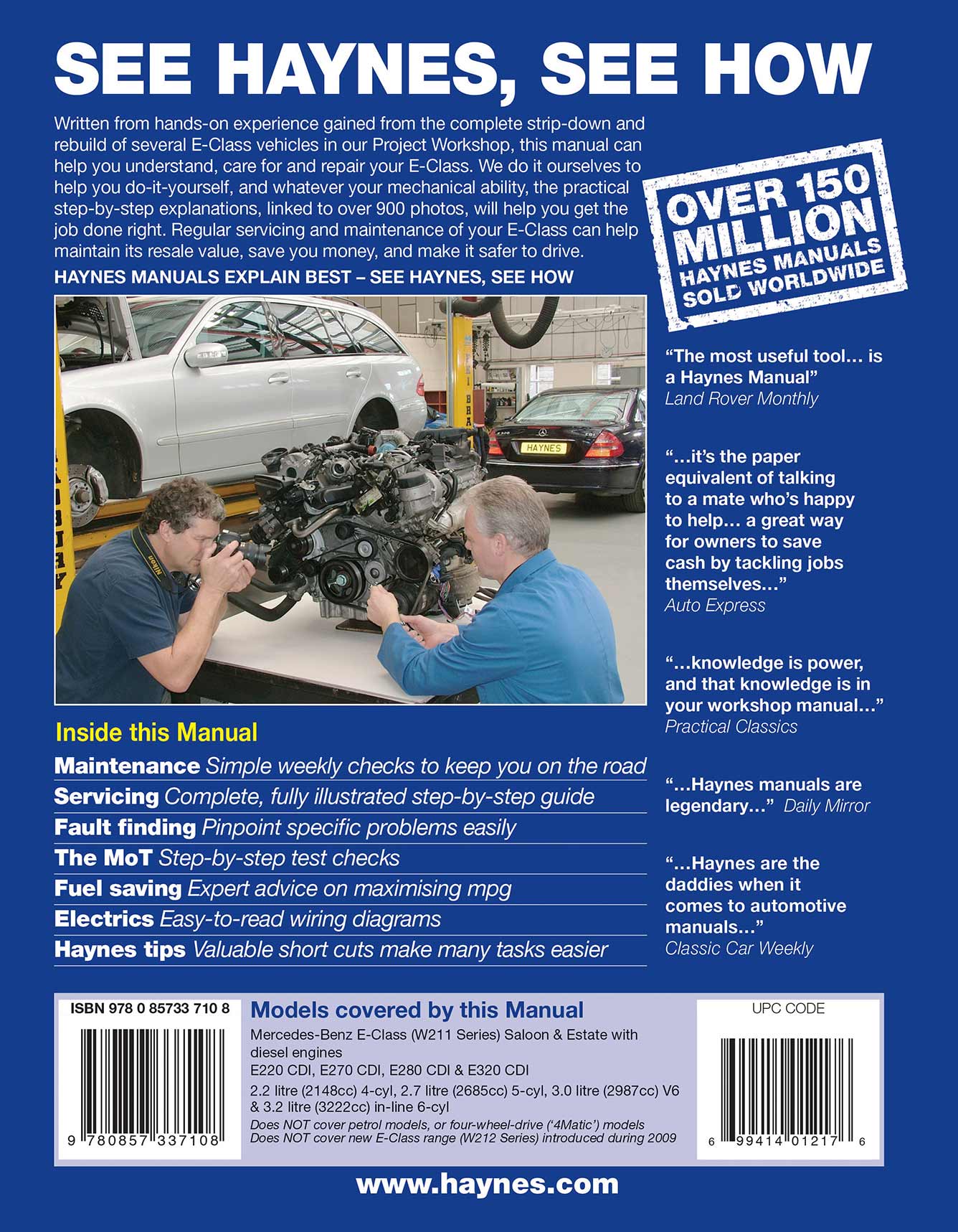 Mercedes-Benz E-Class Diesel (2002-2010) Haynes Repair Manual