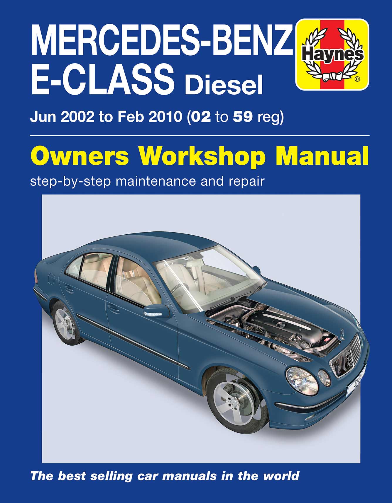 Mercedes-Benz E-Class Diesel (2002-2010) Haynes Repair Manual Printed Book Front Cover