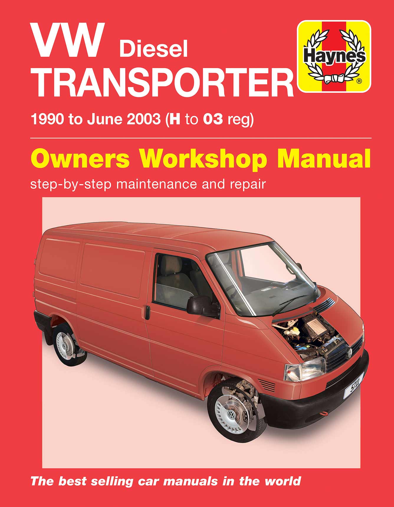 Volkswagen T4 Transporter Diesel (1990-June 2003) Haynes Repair Manual Printed Book Front Cover