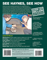 Volkswagen T5 Transporter (July 2003-2015) Haynes Repair Manual Printed Book Back Cover