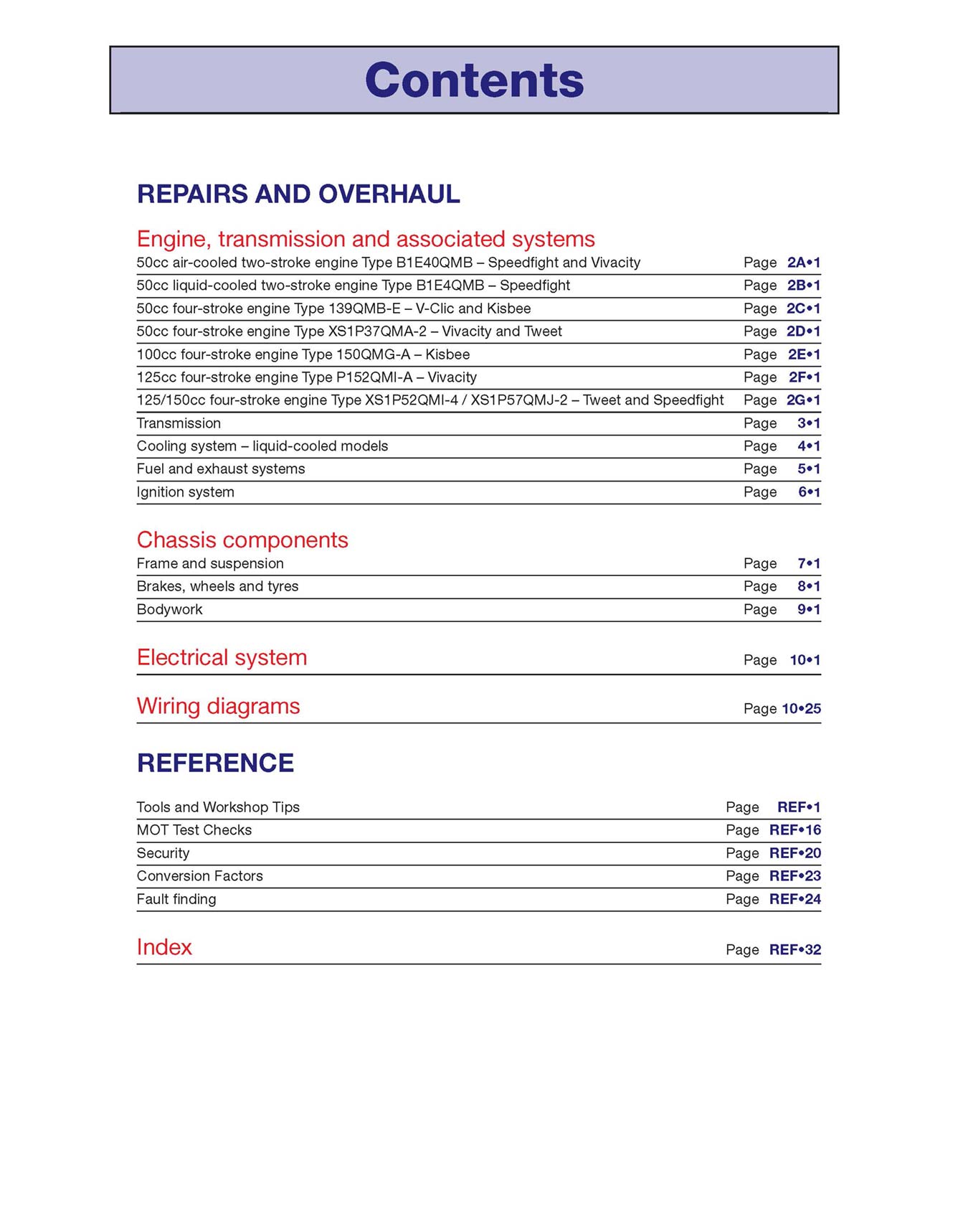 Peugeot V-Clic, Speedfight 3, Vivacity 3, Kisbee & Tweet (2008-2014) Haynes Repair Manual