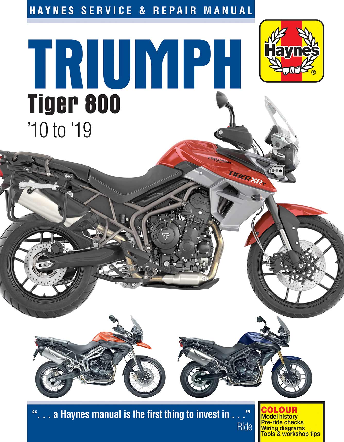 Triumph Tiger 800 (2010-2019) Haynes Repair Manual Printed Book Front Cover