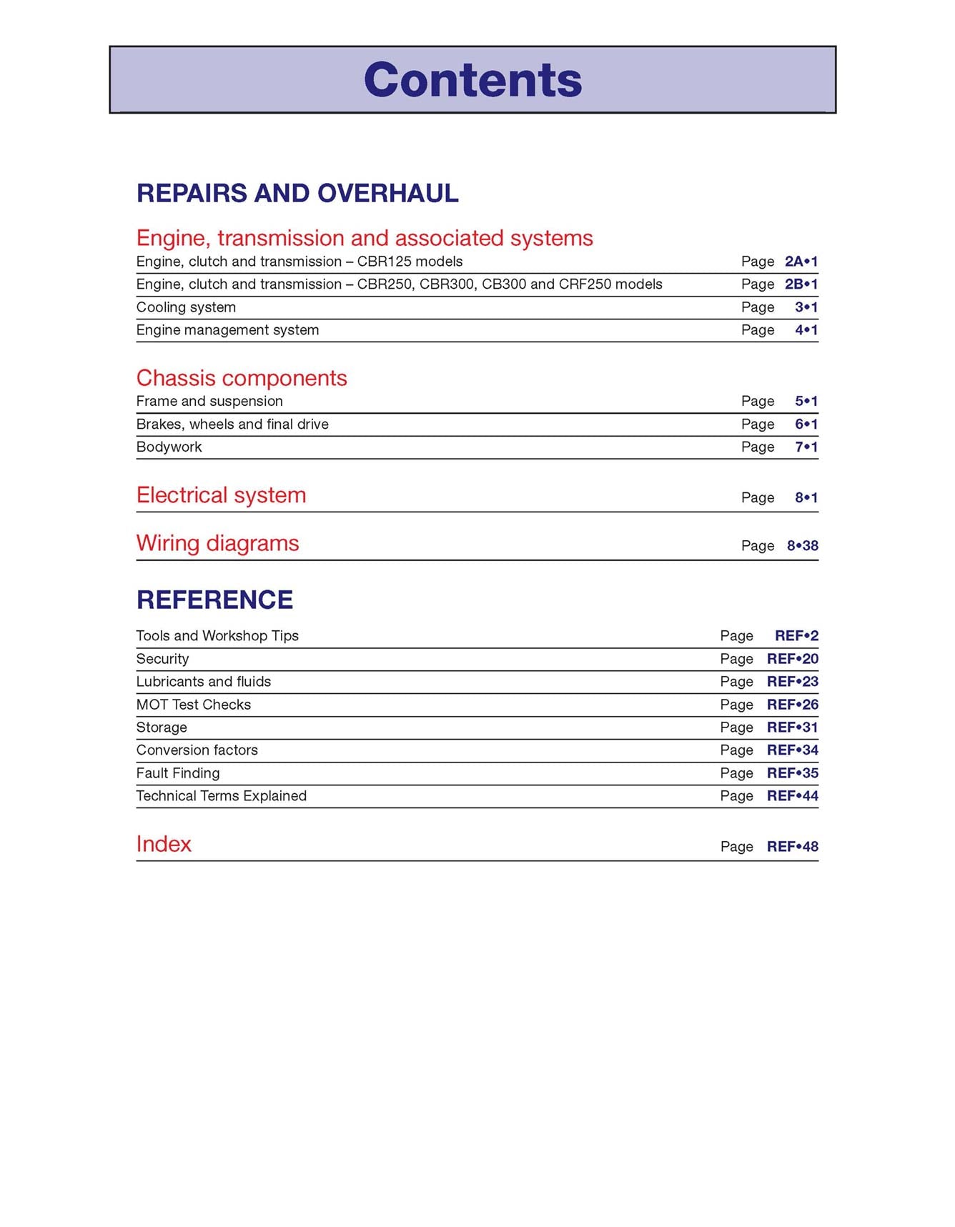 Honda CBR125/250/300R, CB300F & CRF250L/M (2011-2018) Haynes Repair Manual