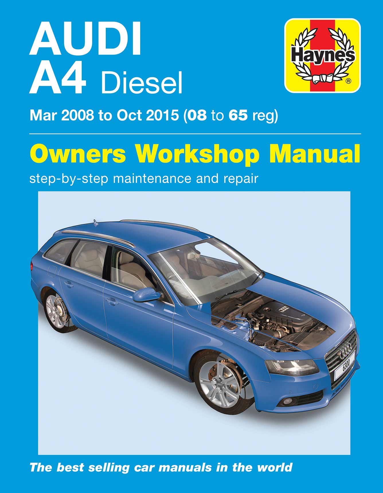 Audi A4 Diesel (Mar 2008-Oct 2015) Haynes Repair Manual 08 to 65 Printed Book Front Cover