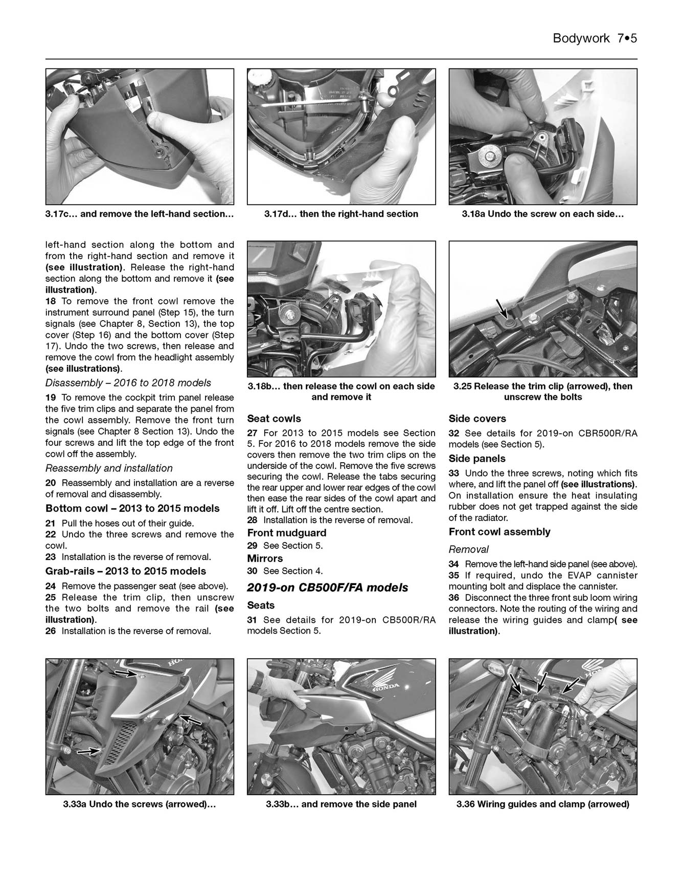 Honda CB500F/X & CBR500R (2013-2020) Haynes Repair Manual Printed Book Look Inside Featured Image