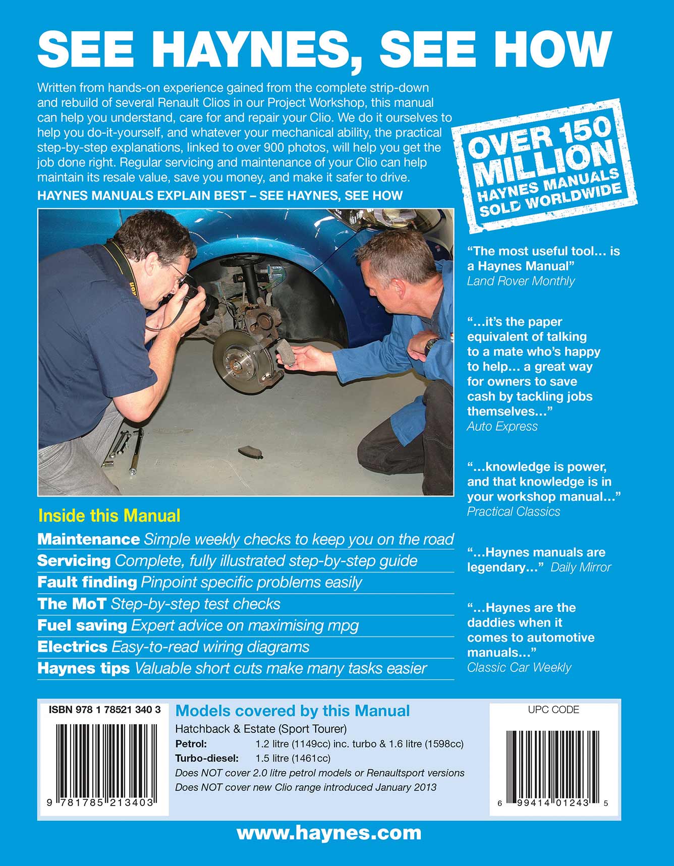 Renault Clio (Jun 2009-2012) 09 to 62 Haynes Repair Manual