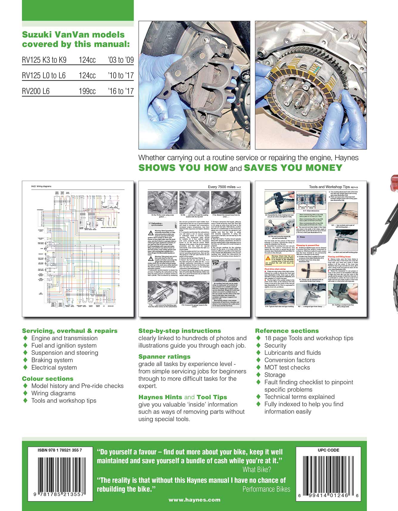 Suzuki RV125/200 VanVan (2003-2017) Haynes Repair Manual – Haynes