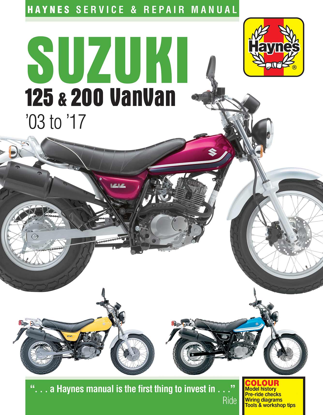 Suzuki RV125/200 VanVan (2003-2017) Haynes Repair Manual – Haynes