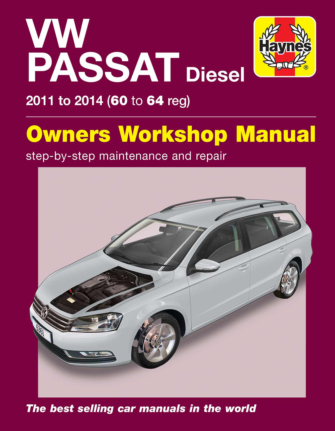 Volkswagen Passat Diesel (2011-2014) 60 to 64 Haynes Repair Manual Printed Book Front Cover