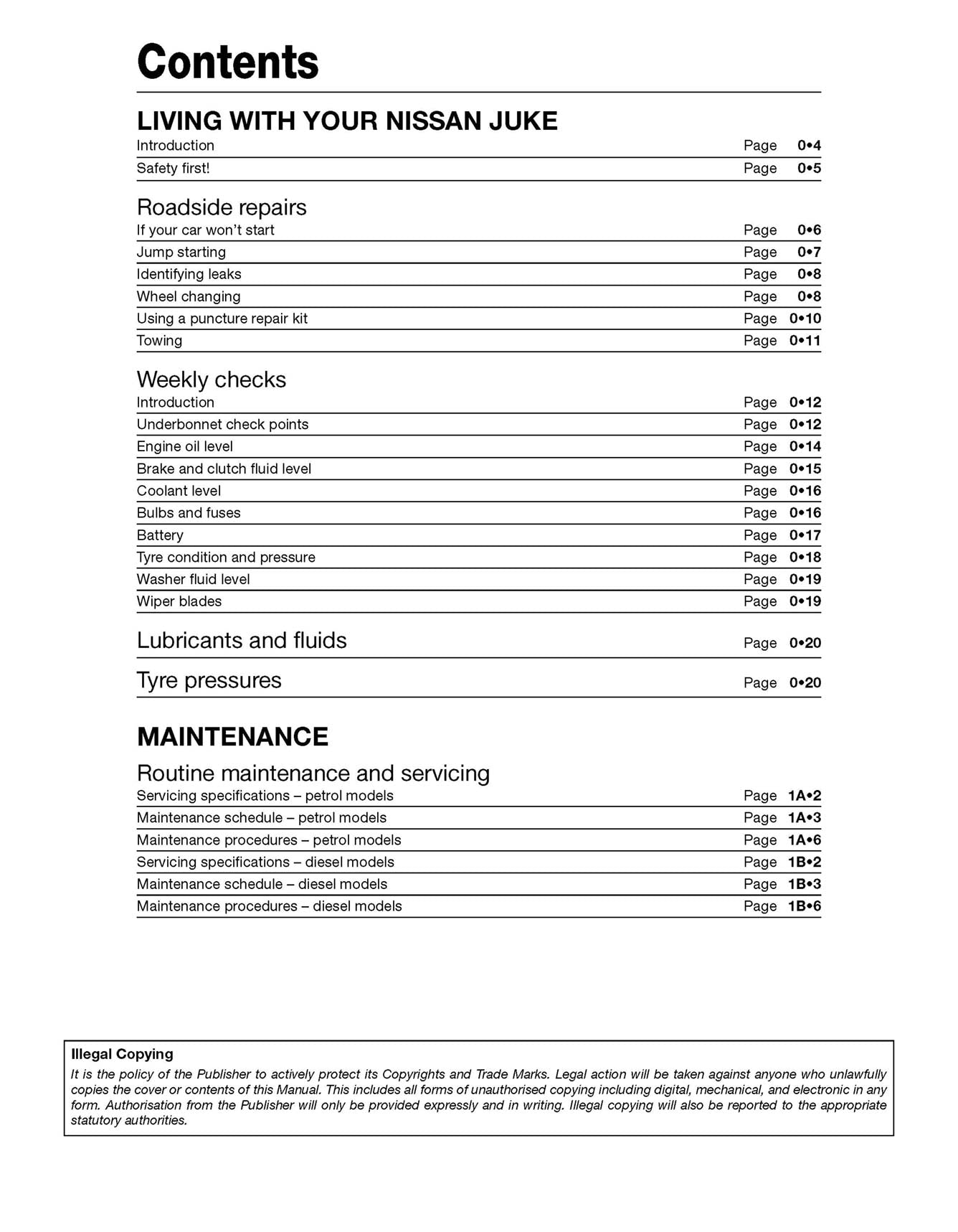 Nissan Juke (2010-2018) Haynes Repair Manual