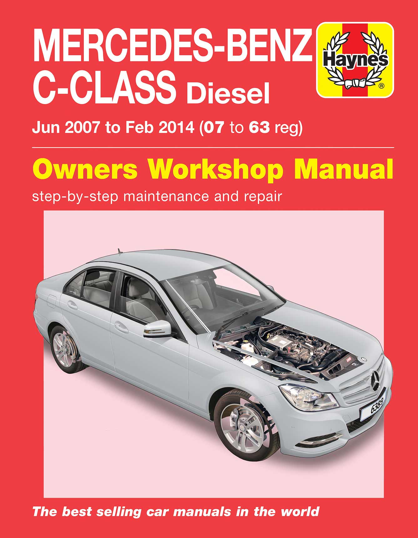 Mercedes-Benz C-Class Diesel (Jun 2007-Feb 2014) 07 to 63 Haynes Repair Manual Printed Book Front Cover