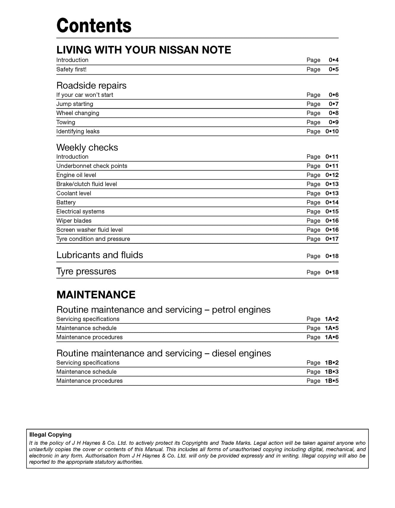 Nissan Note Petrol & Diesel (2006-Sept 2013) 06 to 63 Haynes Repair Manual