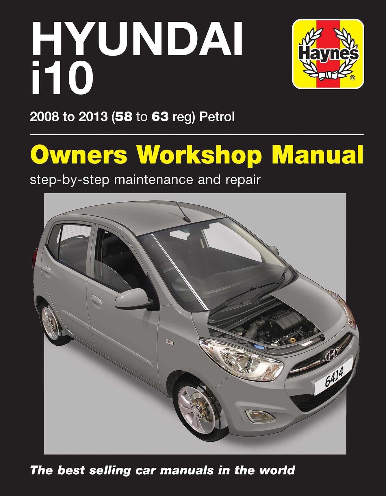 Hyundai i10 (2008-2013) 58 to 63 Petrol Haynes Repair Manual Printed Book Front Cover