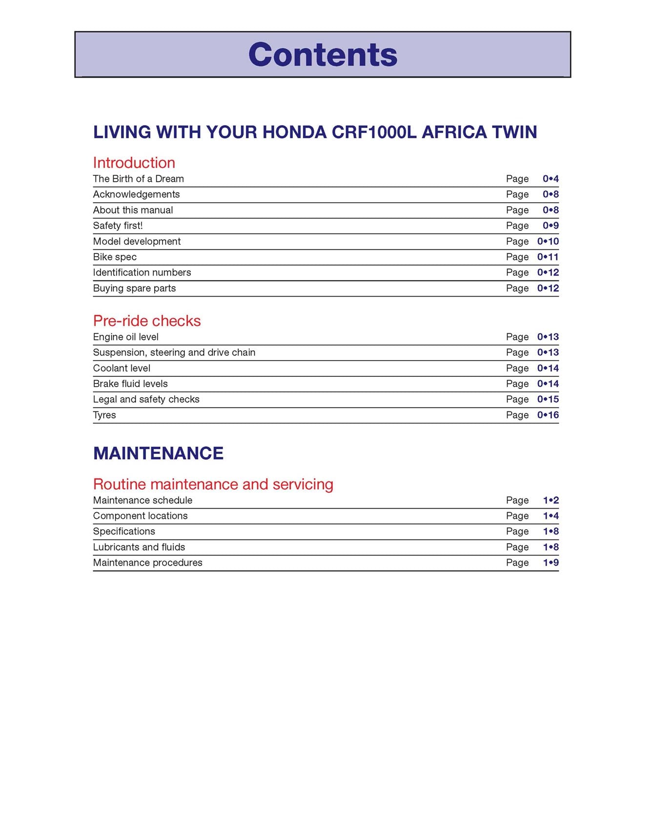 Honda CRF1000 Africa Twin (2016-2019) Haynes Repair Manual