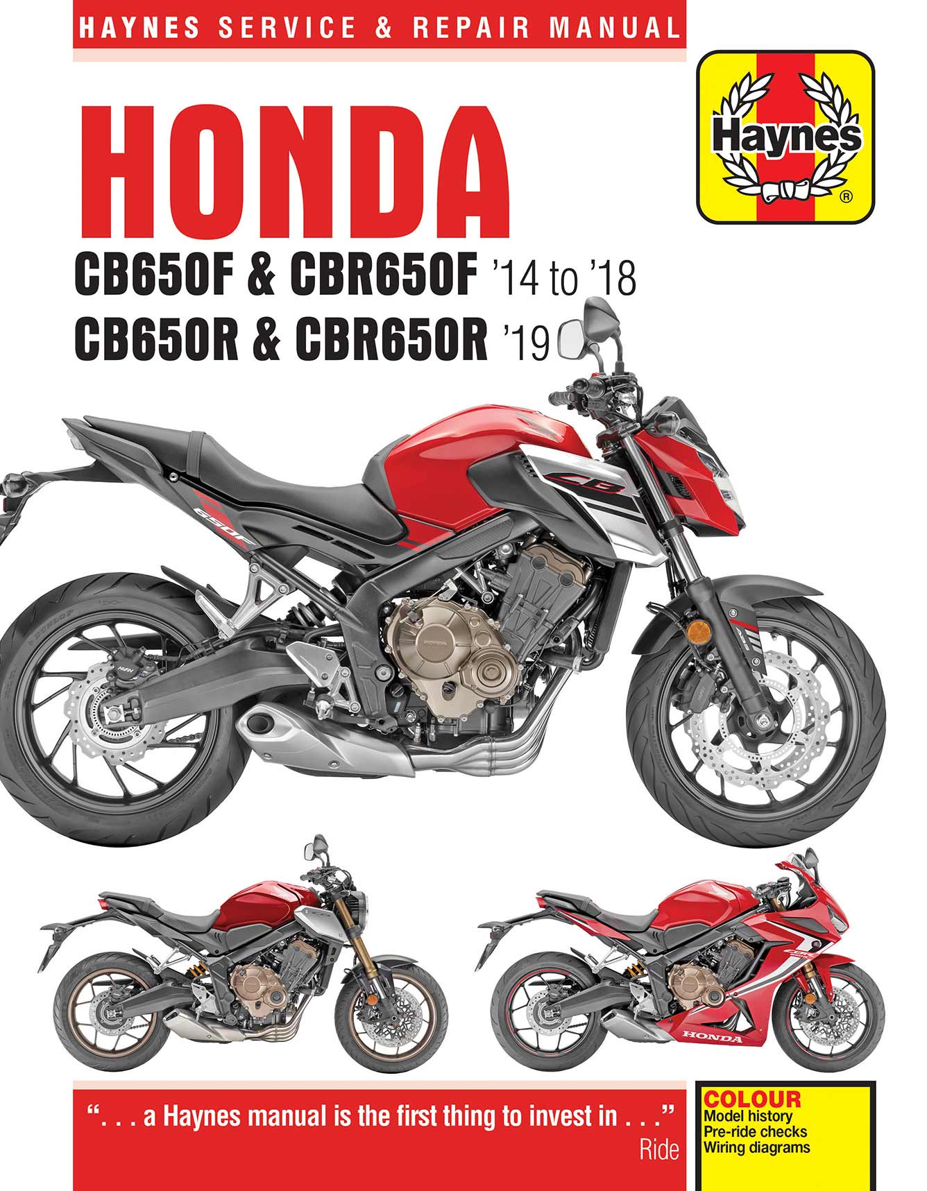 Honda CB650F & CBR650F, CB650R & CBR650R (2014-2019) Haynes Repair Manual