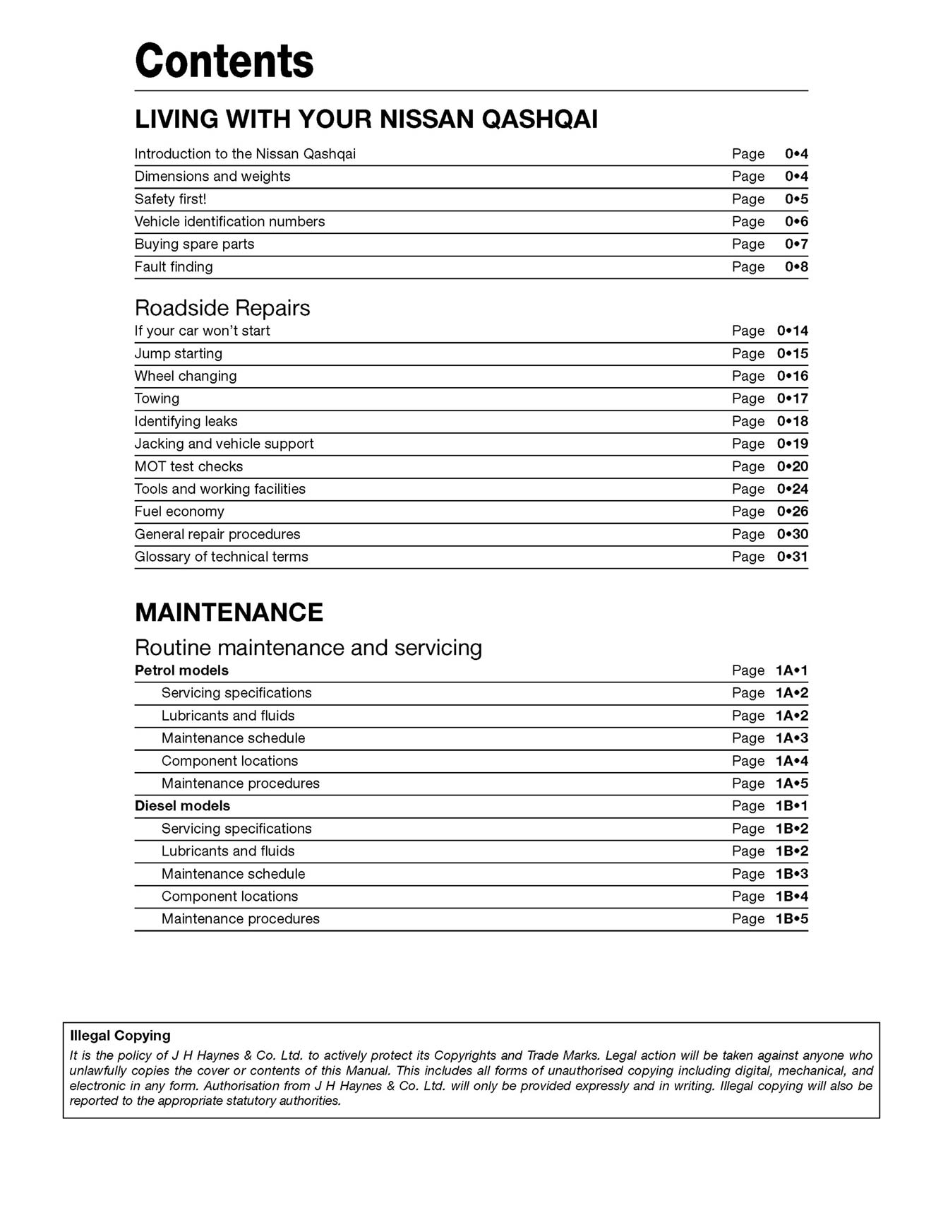 Nissan Qashqai (Feb 2014-2020) 63 to 69 Haynes Repair Manual