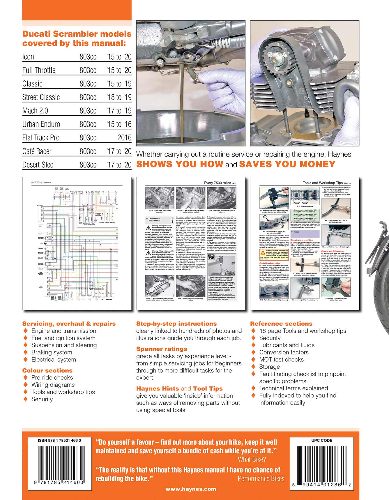 Ducati Scrambler 803 (2015-2020) Haynes Repair Manual